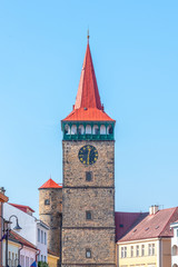 Fototapeta premium Detailed view of Valdice Gate, or Valdicka brana, in Jicin, Czech Republic.