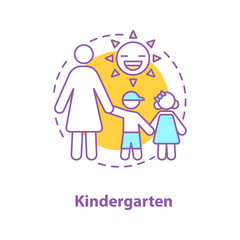 Kindergarten concept icon