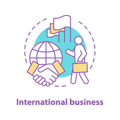 International business concept icon