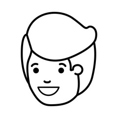 Obraz na płótnie Canvas teenager boy head avatar character