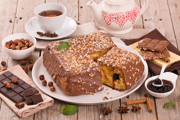 Chocolate hazelnut cake.
