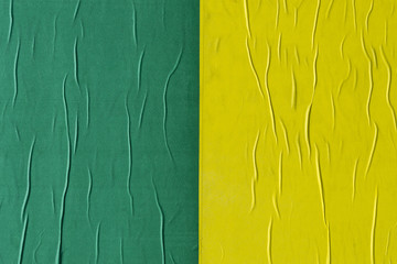 Yellow and green creased poster texture