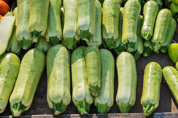Summer squash - zucchini in public market