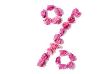 Dry bougainvillea is placed into a % 