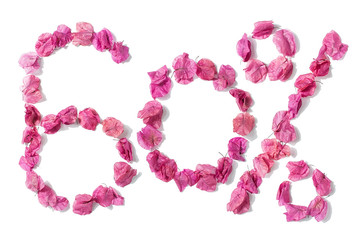 The number of bougainvillea is 60% discount promotion poster