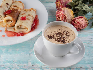 white Cup with coffee