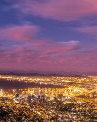 Fototapeta na wymiar Cape Town City Sunset
