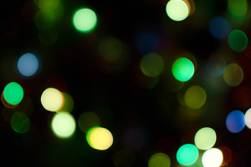 Abstract green lights christmas background