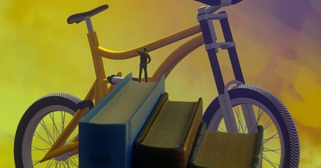 2d illustration. Imaginary dreamlike motivational illustration. Person dreaming.