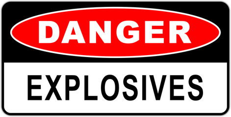 Fototapeta na wymiar Danger symbol: Warning sign Explosive Hazard Sign
