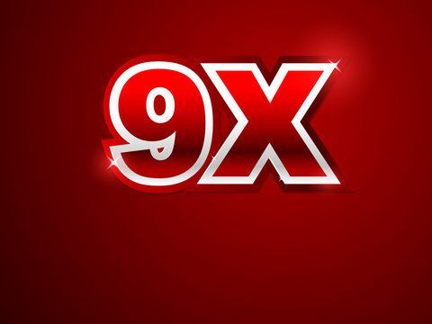 9x sign in red background