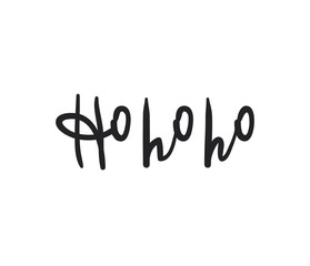 Ho ho ho hand drawn christmas lettering