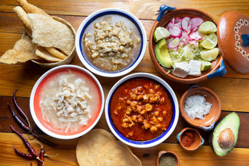 Mexican pozole soup