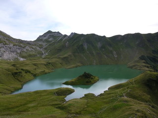 Lake Schrecksee in the mountains