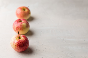 Apple on the white background.