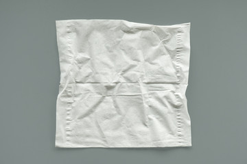 Unused crumpled white tissue
