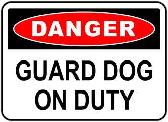 Panneau : attention au chien