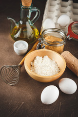 Items and ingredients for baking