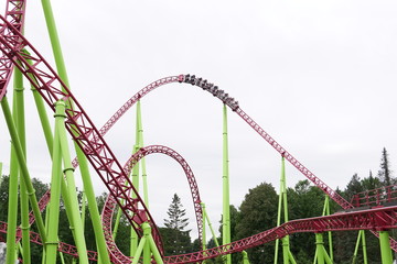 roller coaster attractions fun in the park for children
