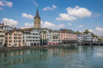 Fototapeta na wymiar Zurich old town in Switzerland