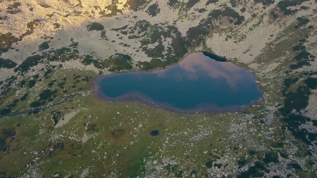 Lake Bucura in the Retezat Mountains. Located in Romania.