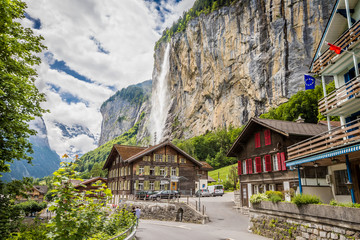 Fototapeta premium Lauterbrunnen waterfalls in Switzerland