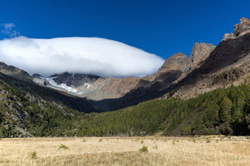 Panorama di montagna, Val Masino, Italia