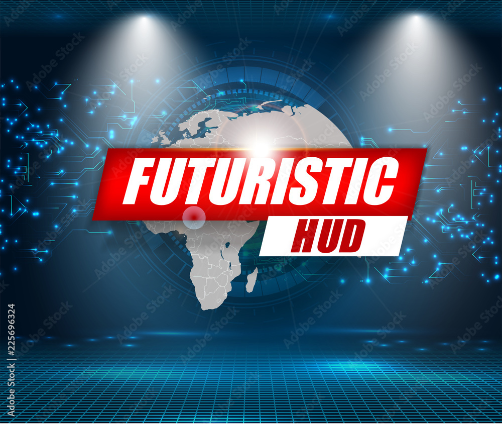 Leinwandbilder Futuristic interface, HUD, vector background. Abstract technology ui futuristic concept world hud interface hologram elements of digital 
