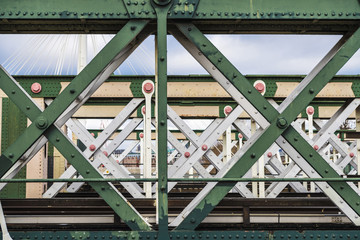 Railway bridge over the river Thames in London, United Kingdom