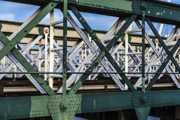 Railway bridge over the river Thames in London, United Kingdom
