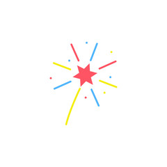 fireworks colored icon. Element of colored fireworks party icon for mobile concept and web apps. Colored fireworks icon can be used for web and mobile