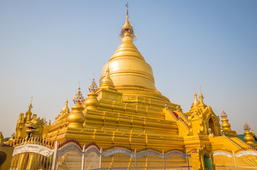 Kuthodaw Pagoda in Mandalay Burma