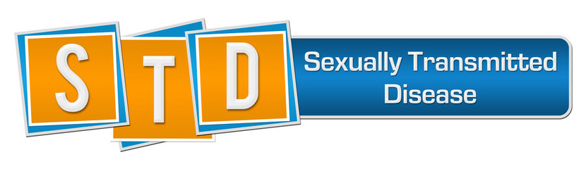 STD - Sexually Transmitted Disease Blue Orange Squares Bar 