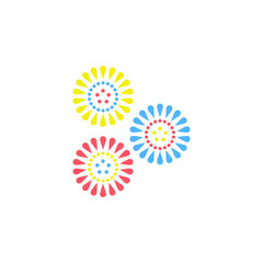 fireworks colored icon. Element of colored fireworks party icon for mobile concept and web apps. Colored fireworks icon can be used for web and mobile