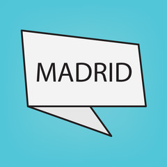 Madrid word on a sticker- vector illustration