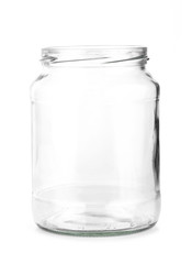 Round Shape Glass Canister isolated on white background