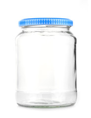 Round Shape Glass Canister isolated on white background