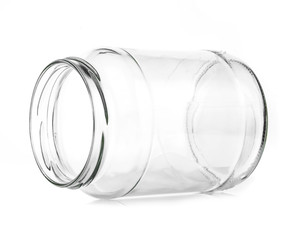 Round Shape Glass Canister isolated on white background