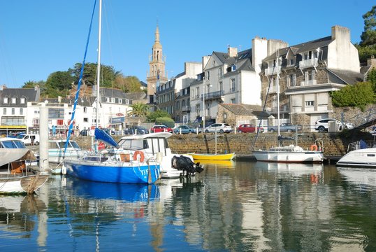 BINIC_ FRANCE,30 SEPTEMBER, 2018: Boat in the port of Binic Brittany