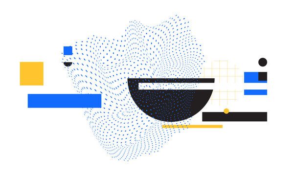 Space for text minimal geometric web banner design