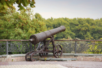 Old cannon in the city