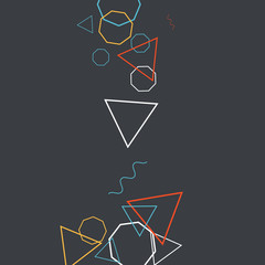 Geometric Memphis Background. Simple Pattern for Postcard, Print, Banner or Poster. Modern Abstract Background. Vector Texture in Trendy Minimalistic Style