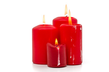 Vier rote Kerzen