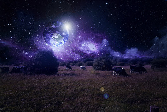 Mystical sky | Space Sci Fi theme with type space