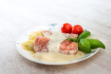 Baked Endives with ham and Bechamel sauce