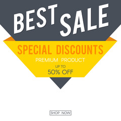 Sale vector banner template for web, internet store, advertising illustration