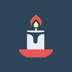 Silhouette icon candle