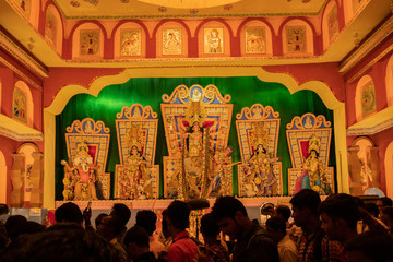 Durga idol at Puja Pandal, Durga Puja festival