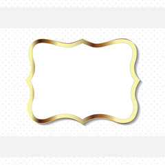 Gold decorative vintage frame element