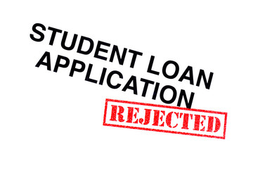 Fototapeta na wymiar Student Loan Application Rejected